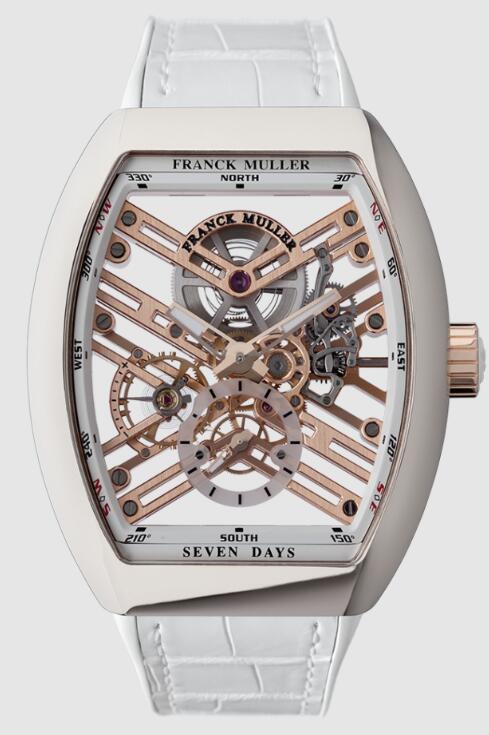 Franck Muller VANGUARD 7 DAYS POWER RESERVE SKELETON Replica Watch Cheap Price V45S6SQTSTG ACBC